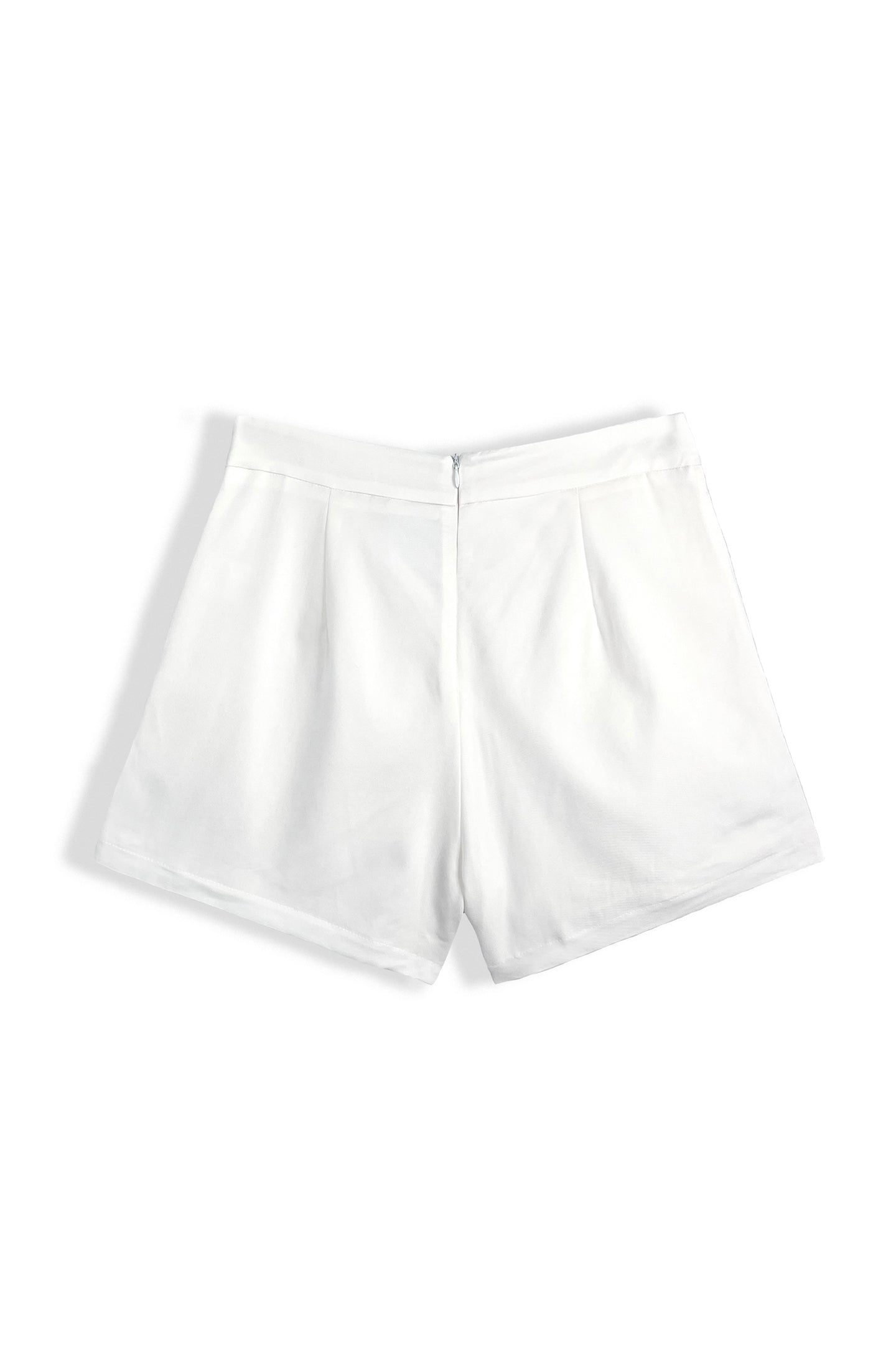 Pantalón corto marinero de cintura alta para mujer | Blanco